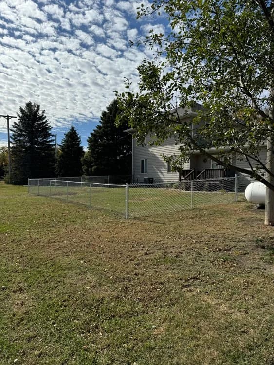 Chain link fence installation by Great Plains Fence in Sioux Falls, SD