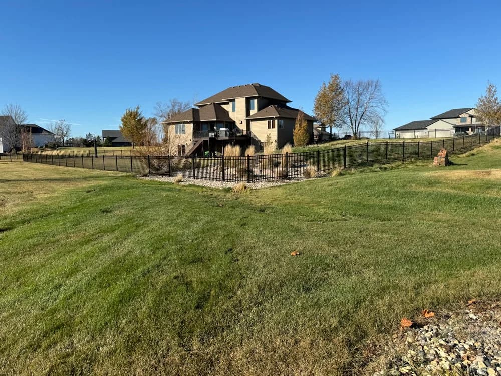 Ornamental steel fence installed by Great Plains Fence in Sioux Falls, SD