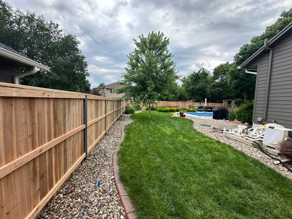 Wood privacy fence installation - Great Plains Fence, Sioux Falls, SD