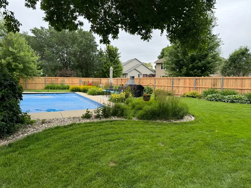 Residential backyard wood privacy fence built by Great Plains Fence, Sioux Falls, SD